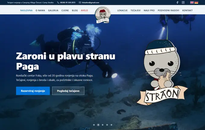 Foka — naslovnica web stranice