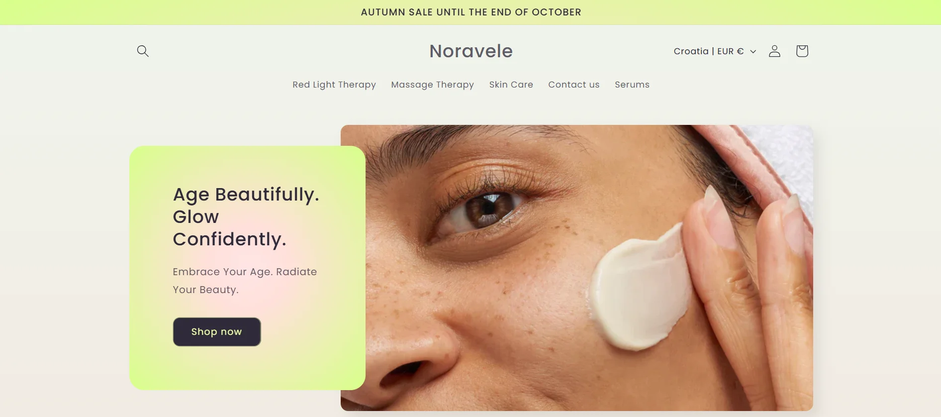 Noravele old homepage